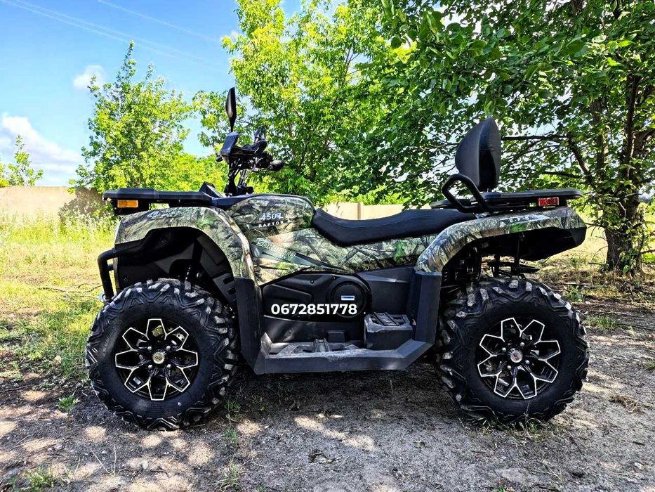 Квадроцикл SokMoto RAPTOR 450L Gen III (EPS, EFI) мізки Delphi, 4х4, підігрів рульових ручок, LED, лебідка, фаркоп. Безкоштовна доставка, документи