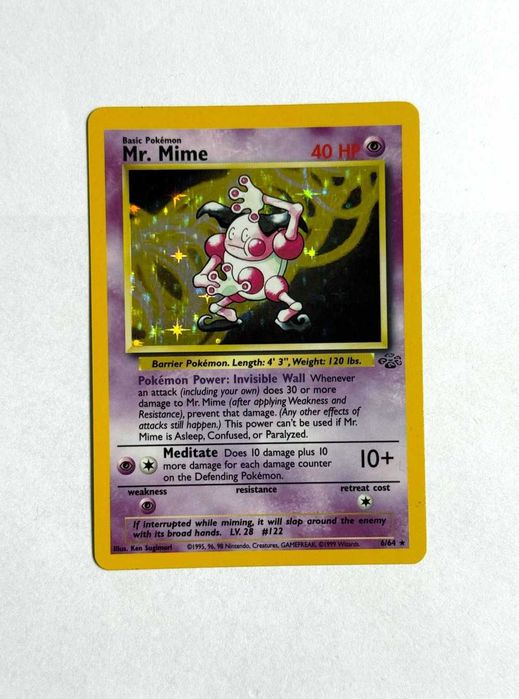 Mr Mime Holo 6/64 Jungle Carta Pokémon Original TCG WOTC - PT