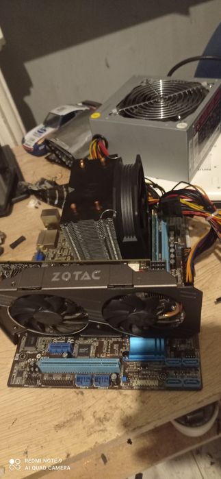 Płyta główna + karta graficzna + procesor  + ram  + chłodzenie