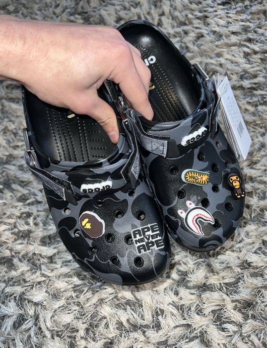 ‼️БЕЗ ПЕРЕДОПЛАТ‼️ Тапки Bape x Crocs / Бейп/ Крокс/ Тапочки