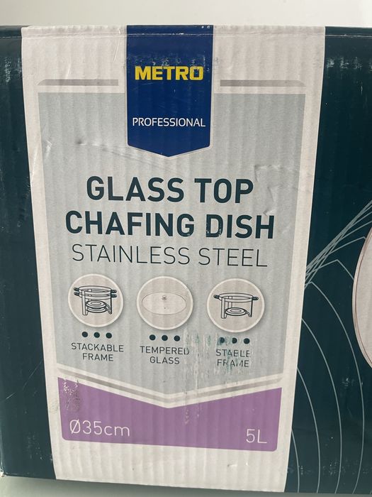 Panela de servir Rechauld 5L, redondo NOVO