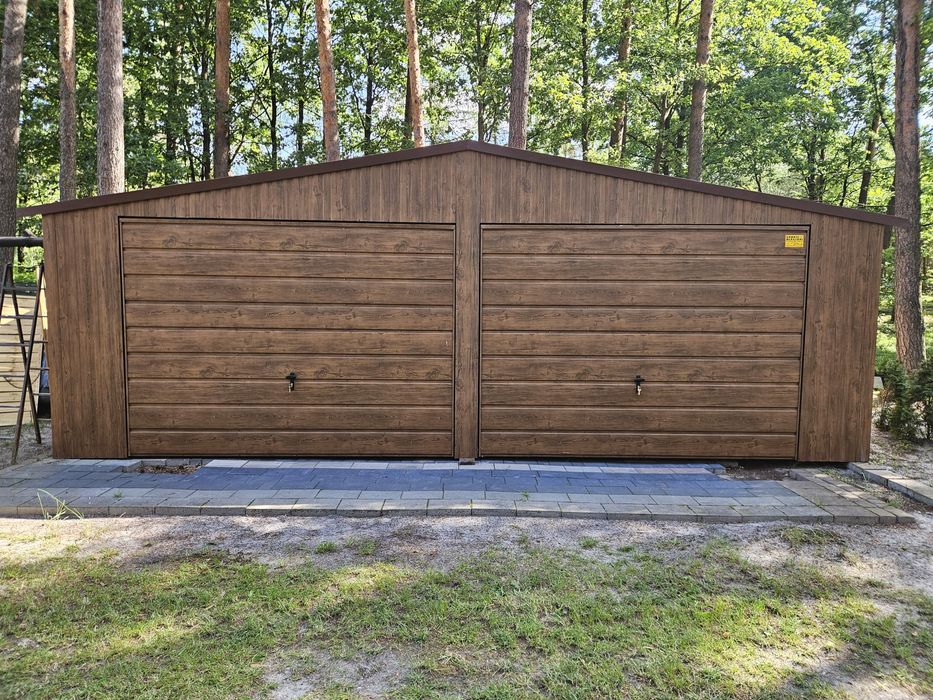 7x6 ŚLĄ Garaże Blaszane Garaż Blaszany Blaszak Blaszaki Drewnopodobny