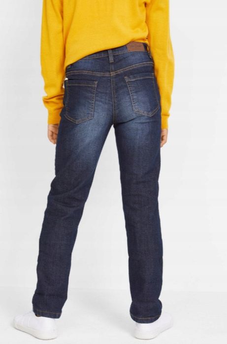 B.P.C spodnie jeansowe dziewczęce młodzieżowe ocieplane ^134