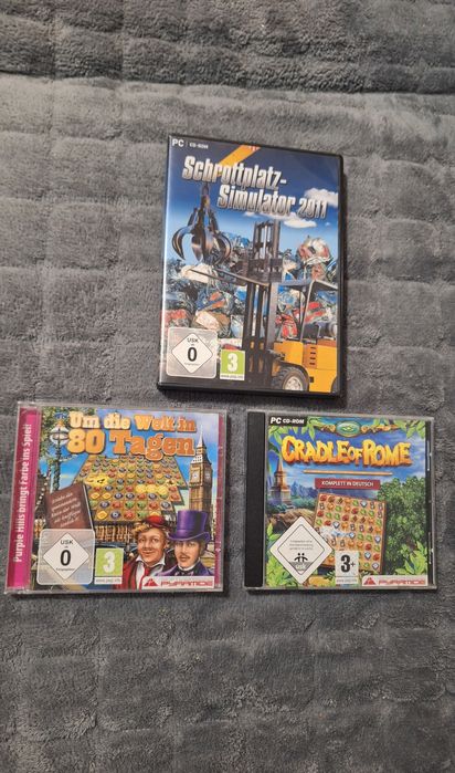 zestaw gier PC, Symulator Złomowisko, 80 dni do okola Świata, Cradle o