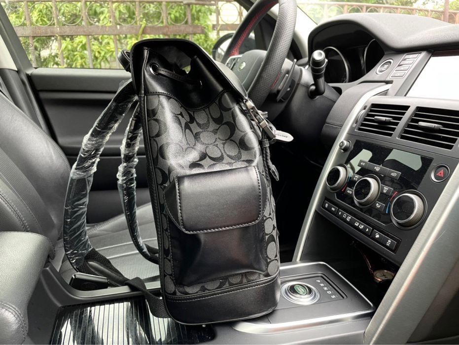 Рюкзак Coach Rivington кожаный мужской оригинал черный monogram