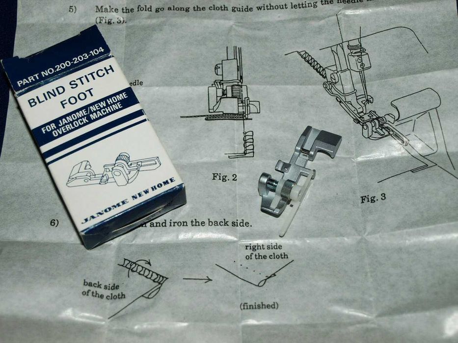 Лапка для потайной строчки для оверлоков Janome (Джаноме)(200-203-104)