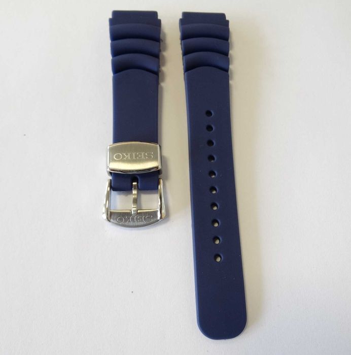 Silikonowy pasek do zegarka nurka Seiko 20mm 22mm czarny granatowy
