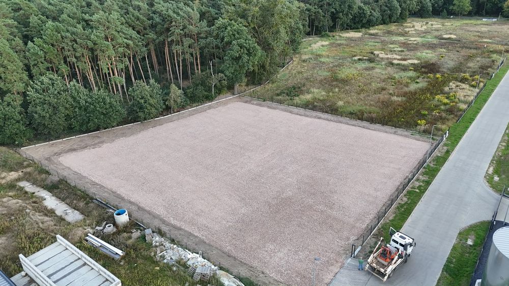 Działka przemysłowa 3500m, utwardzona, ogrodzona, od ręki, cena brutto.