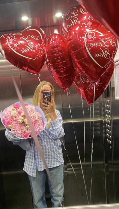 Святкові Кульки сердечком