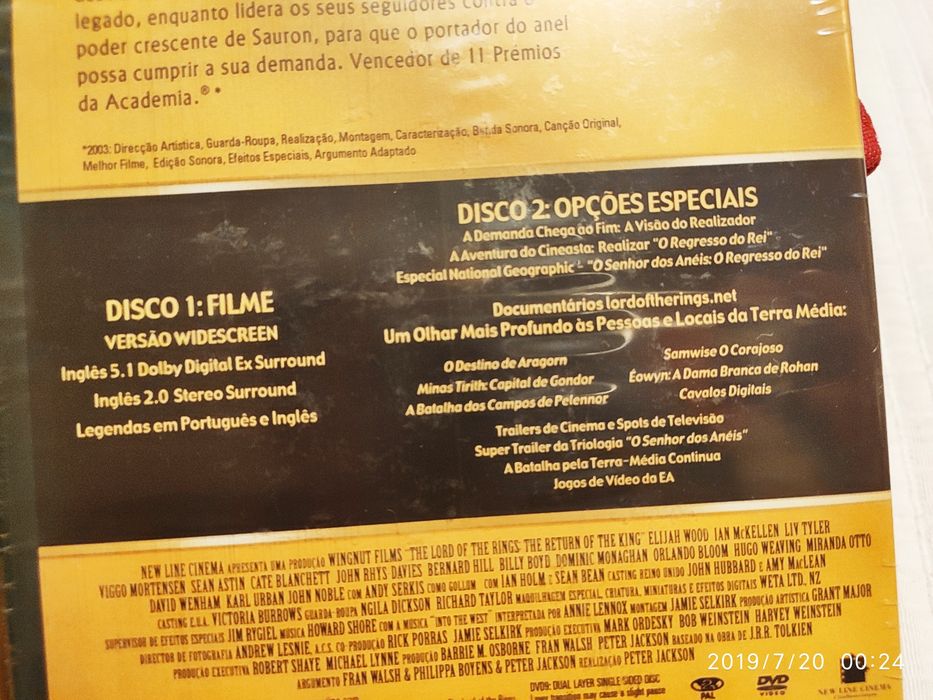 [selados] DVD Filmes Trilogia do Senhor dos anéis