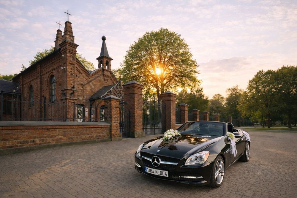 Mercedes SLK 350 Cabrio do Ślubu Elegancja i Styl dla Pary Młodej