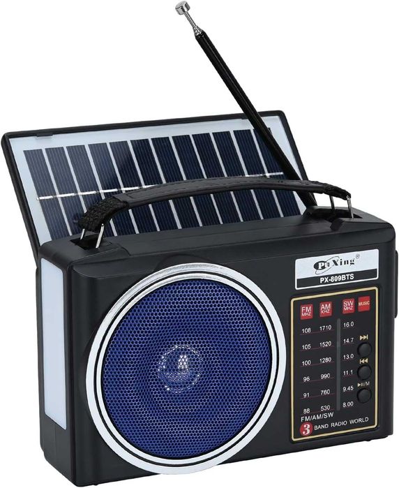 Rádio emergência solar led, anti-apagão sobrevivência com bateria novo