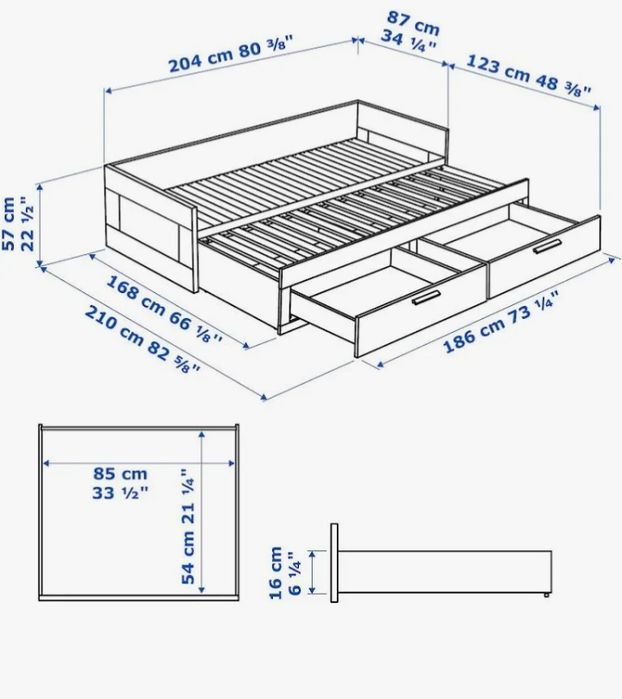 VENDO Cama IKEA Brimnes – 80x200 cm