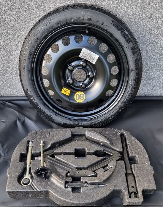 Koło dojazdowe lewarek ucho holownicze zestaw astra k 5x105