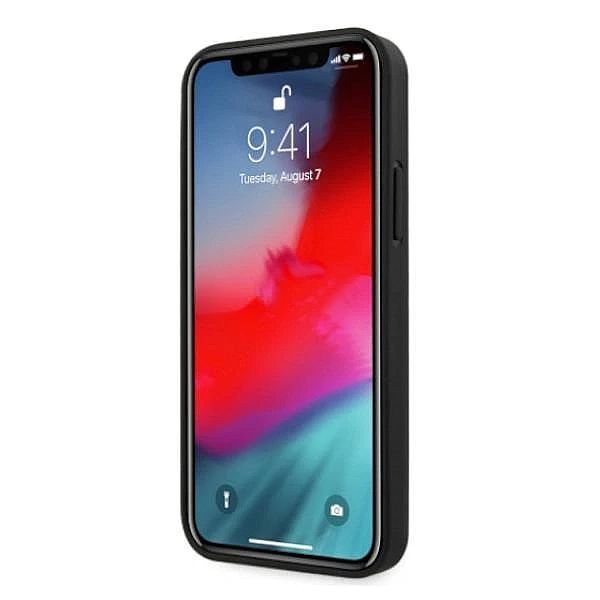 Etui BMW Leather Curve Perforate na iPhone 12 / iPhone 12 Pro - czerwo