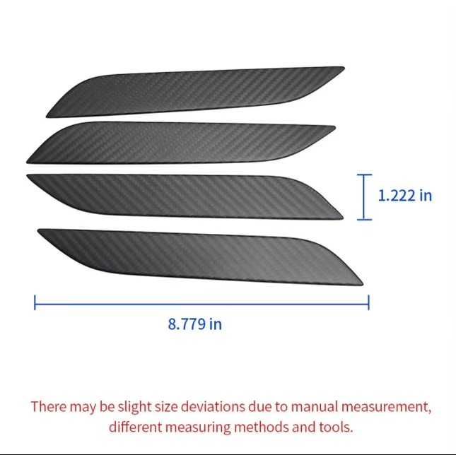 Real Carbon Fiber Door Handle Cover For Tesla Model S