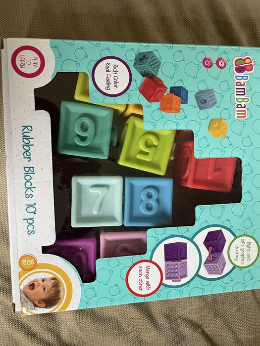 Gumowe Klocuszki Bam Bam 10Szt