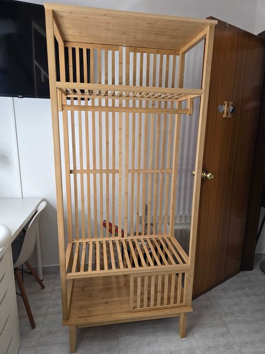 Roupeiro aberto pinho entrega e montagem gratuita