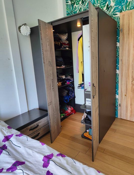 Szafa narożna Santana i szafka nocna