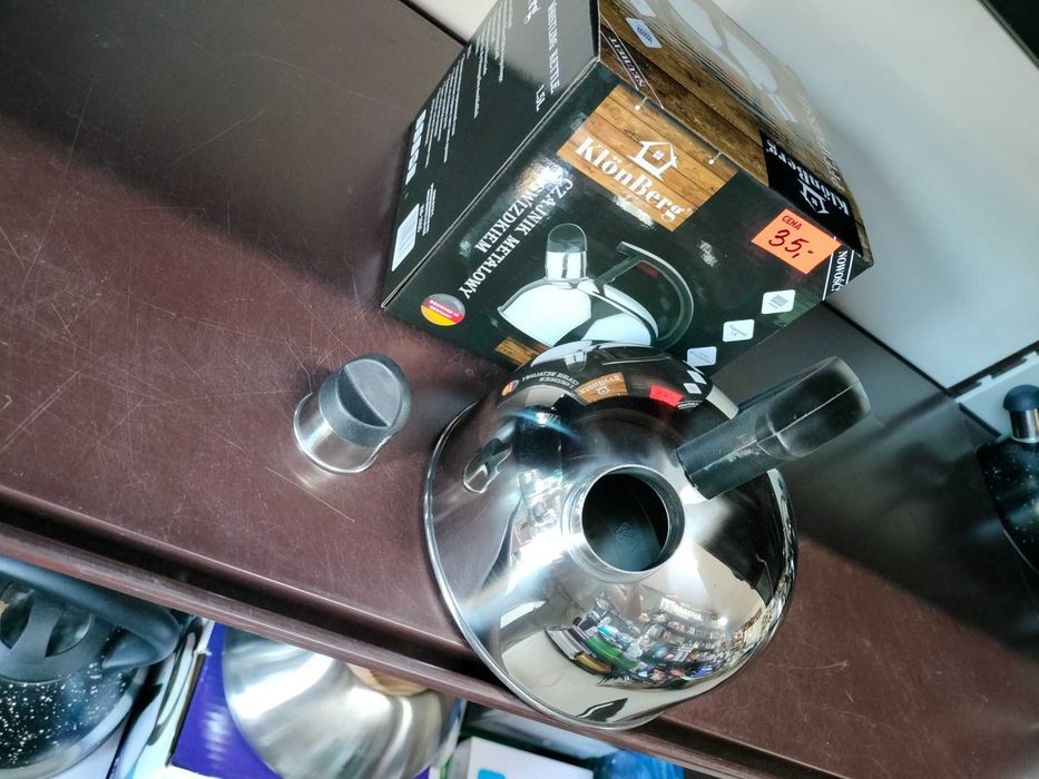 czajnik metalowy nie nagrzewająca się rączka mały gaz indukcja 1,5l no