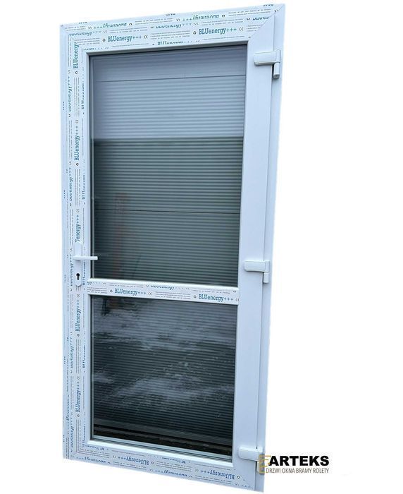 Drzwi PVC nowe wejściowe 90x190 sklepowe biurowe tarasowe białe