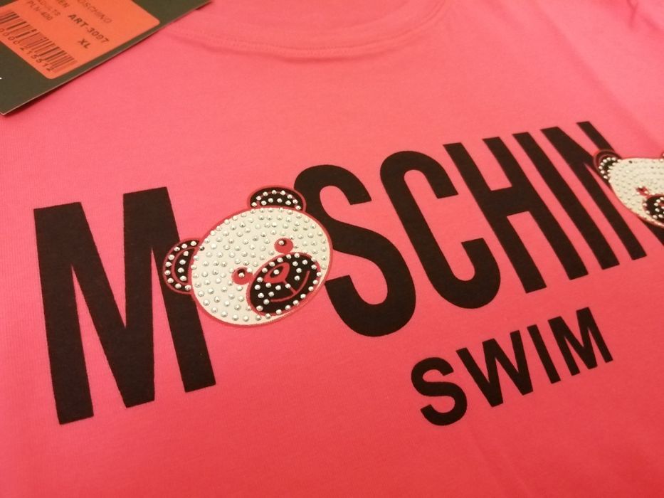 NOWA damska koszulka Love Moschino t-shirt miś XL
