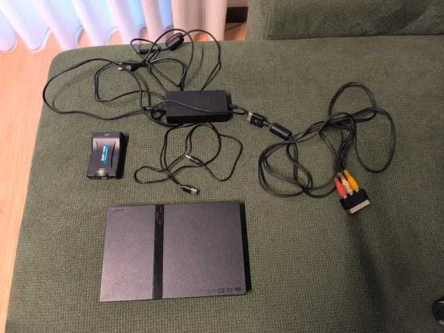 Playstation 2 Slim c/ Adaptador SCART/HDMI