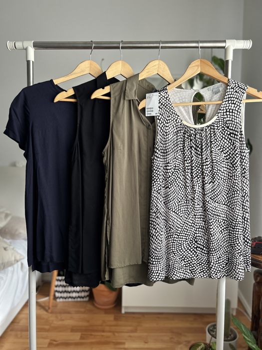 Conjunto de 4 blusas / tops / t-shirts - H&M - Novas - Tamanho S