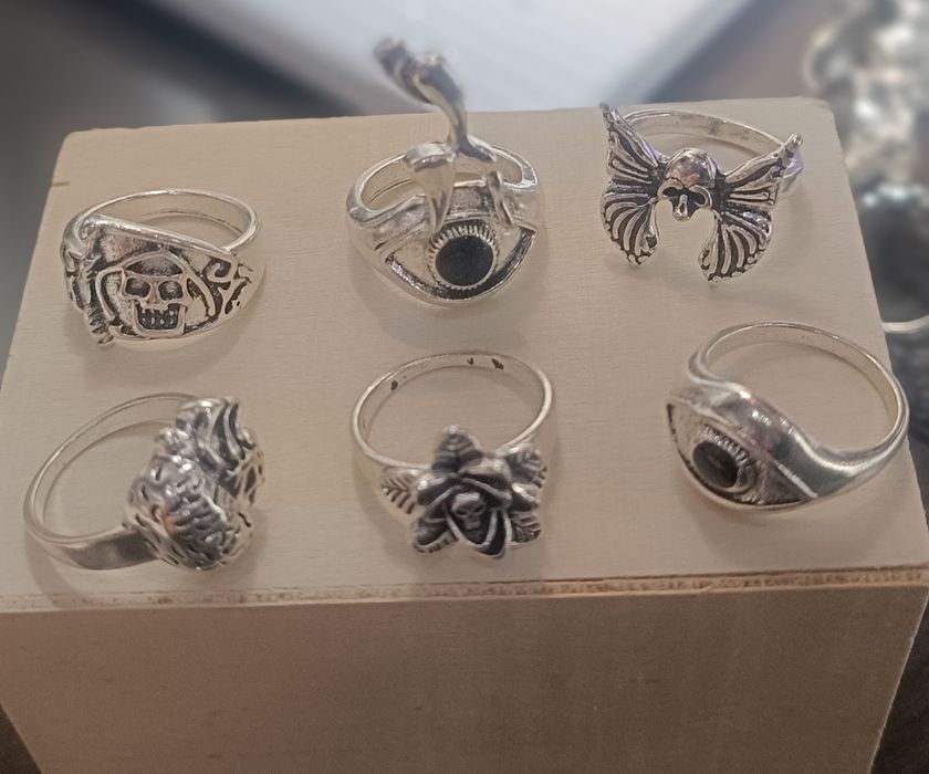 Кольца в готическом стиле,рок,арт,уника