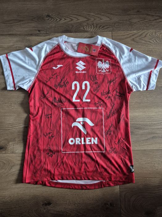 Koszulka Reprezentacji Polski Joma z autografami drużyny