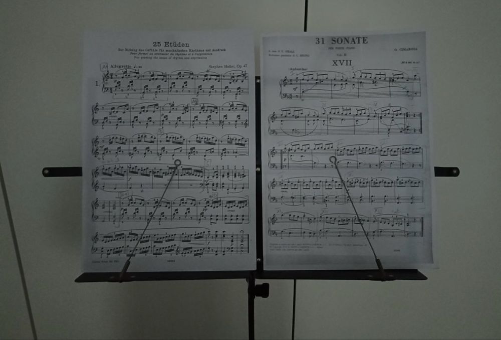 novo- estante musical dobravel com saco