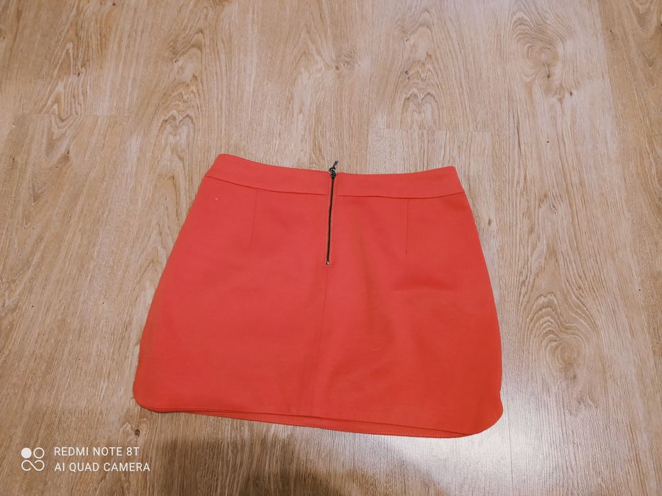 Krótka spódniczka Reserved długość mini rozm. 36/38 pomarańcz