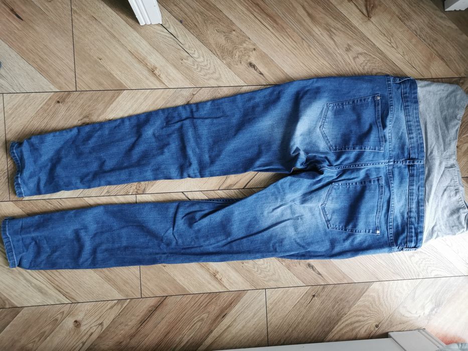 Super skiny fit jeansy esmara damskie spodnie ciążowe mama 40 idealny