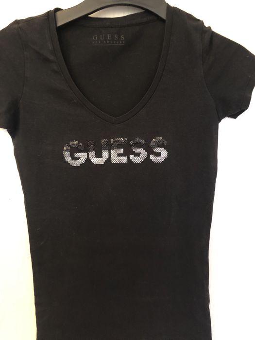 Czarna bawelniana kosxulka guess uniwersalna w bdb stanie