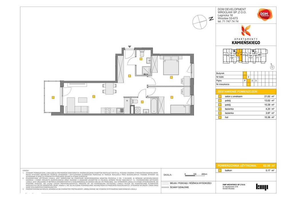 3-pokojowe mieszkanie 62m2 + balkon Bez Prowizji