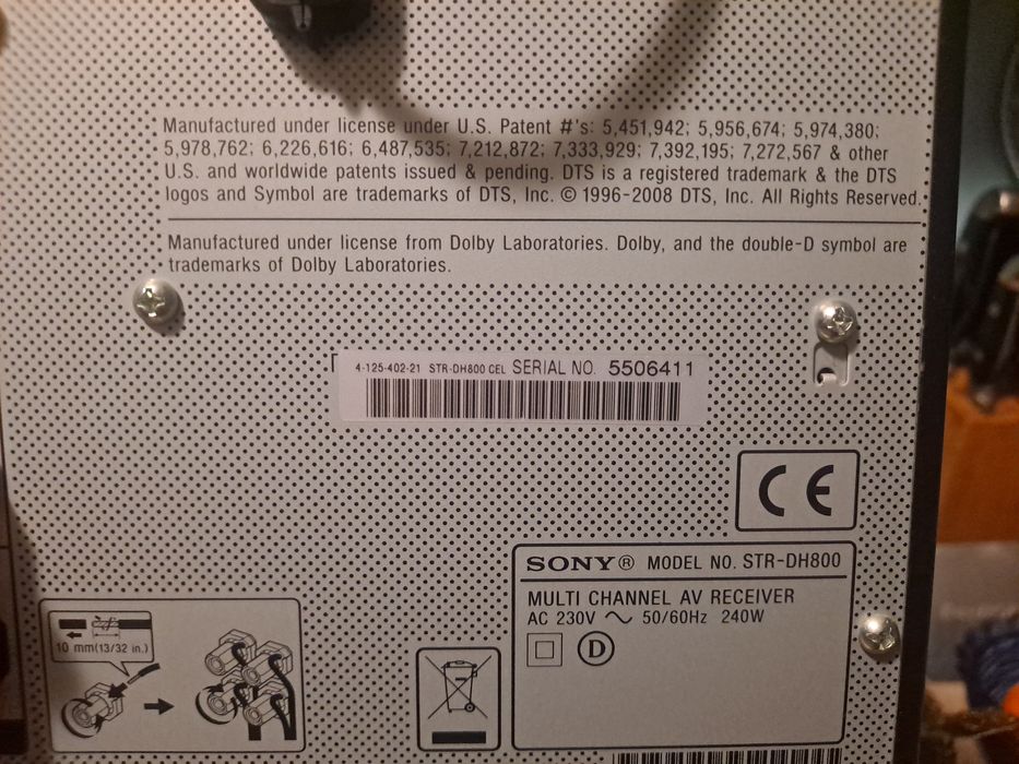 Amplituner kina domowego SONY, STR-DH 800