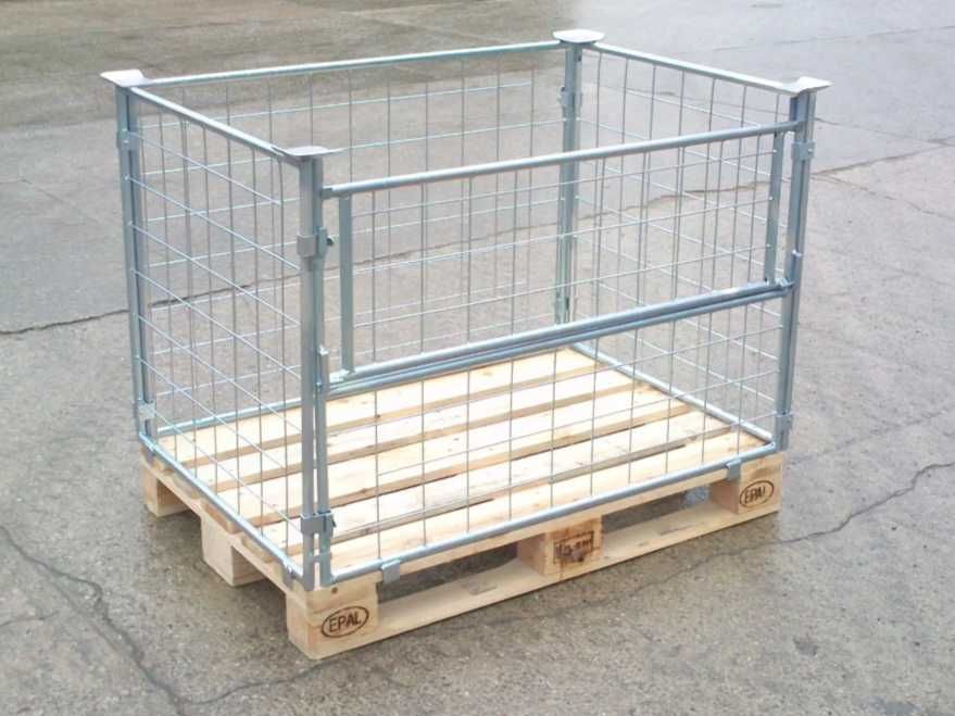 PROMOCJA Kosz Gitterbox nadstawka paletowa H80 na paletę euro RAL 5012