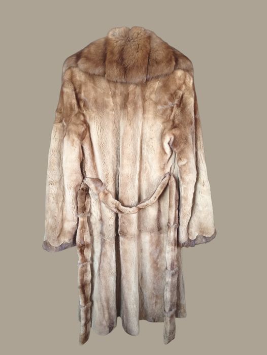 Ог 104см. Saga. Норковая шуба с соболем. Натуральная шуба