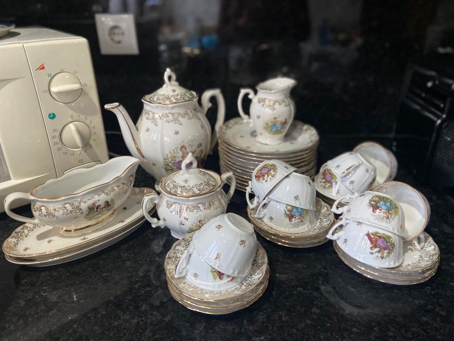 Conjunto Loiça Porcelana Limoges Francesa Viritable Porcelaine (Rara)