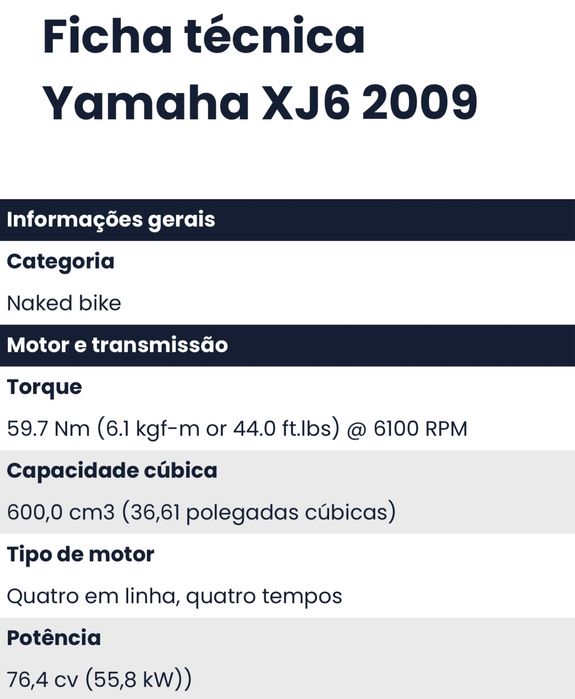 Yamaha    xj6
