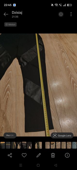 Legginsy getry z wstawkami z eko skóry