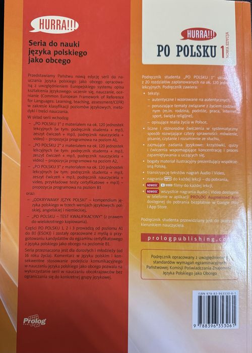 HURRA! PO POLSKU 1  Podręcznik studenta.
