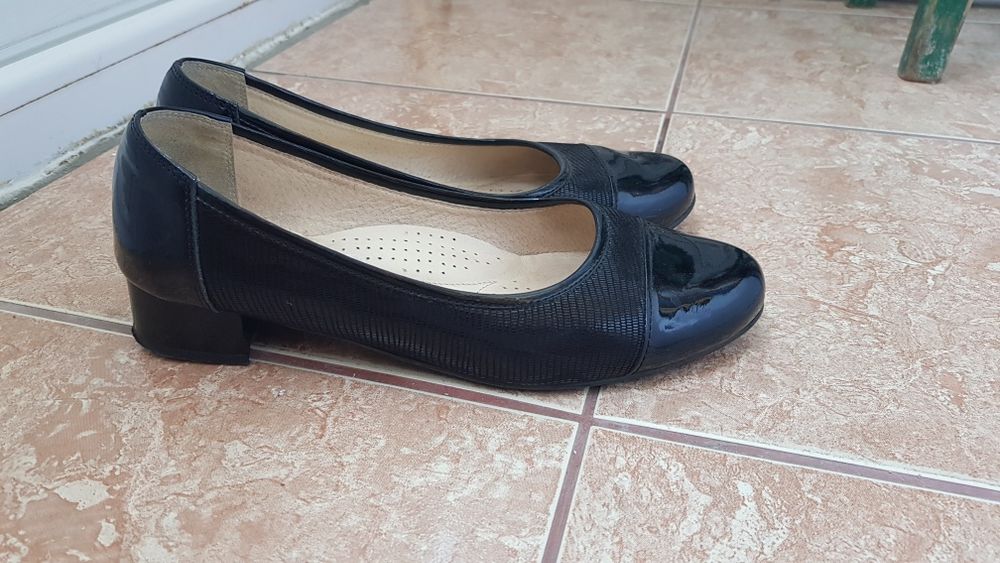 Красивые кожаные черные туфли балетки кожа шкiряні туфлі шкіра чорні