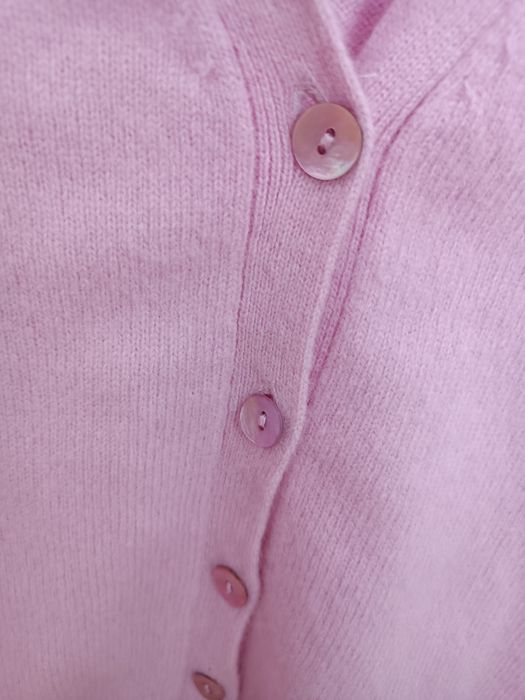 Sweter kardigan rozmiar M 100% wełna Reserved jasny róż