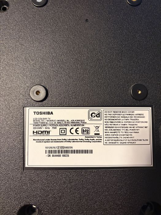 Tv smart android toshiba 43LA3B63DG