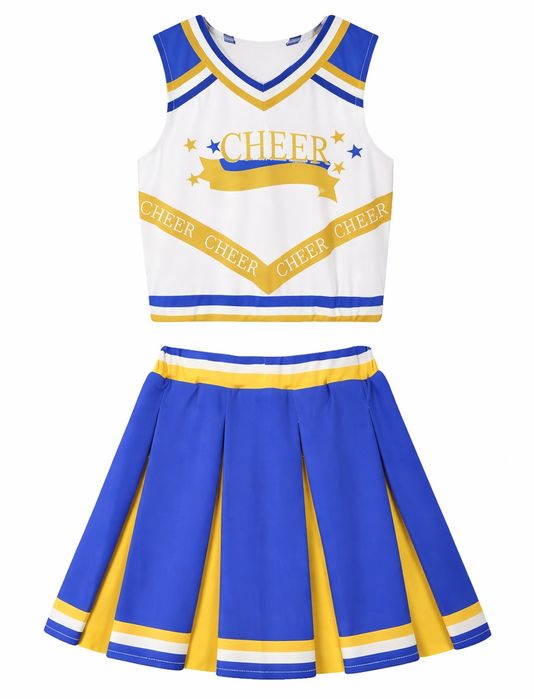 Костюм для черлідинга роздільний топ і спідниця Cheer  для дівчинки