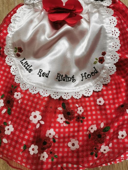 Strój przebranie kostium czerwony kapturek