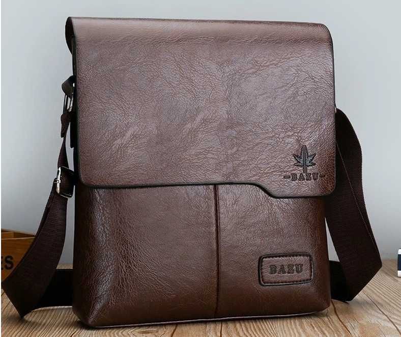 Mala Tiracolo BAZU, NOVA, castanho 4 compartimentos