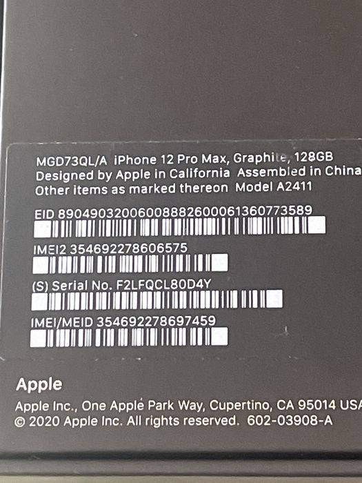 Iphone 12Pro-Max  128gb Grey