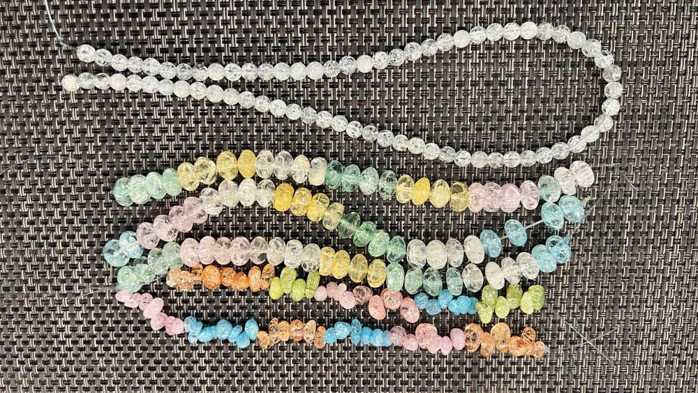 lote 221 pedras naturais/fiadas (semi-preciosas) quartzo Cristal crack